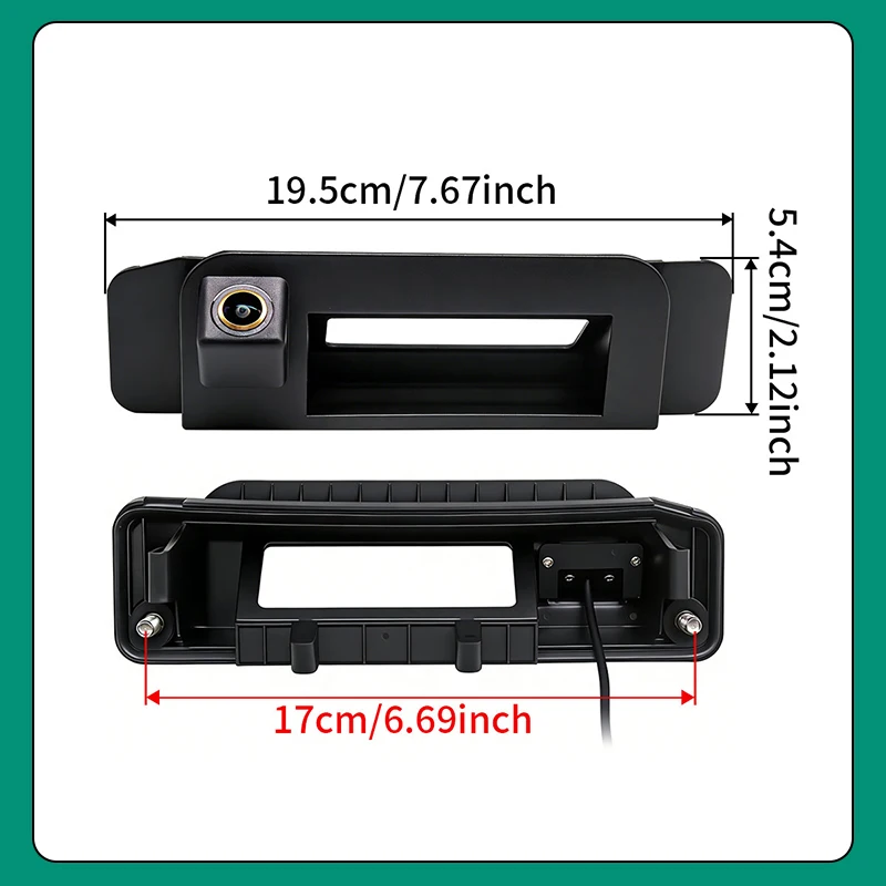 AHD 1080P 차량 후방 트렁크 손잡이 카메라 (메르세데스 벤츠 C 클래스 CLA W205 W117용) 방수 야간 투시 백업 카메라
