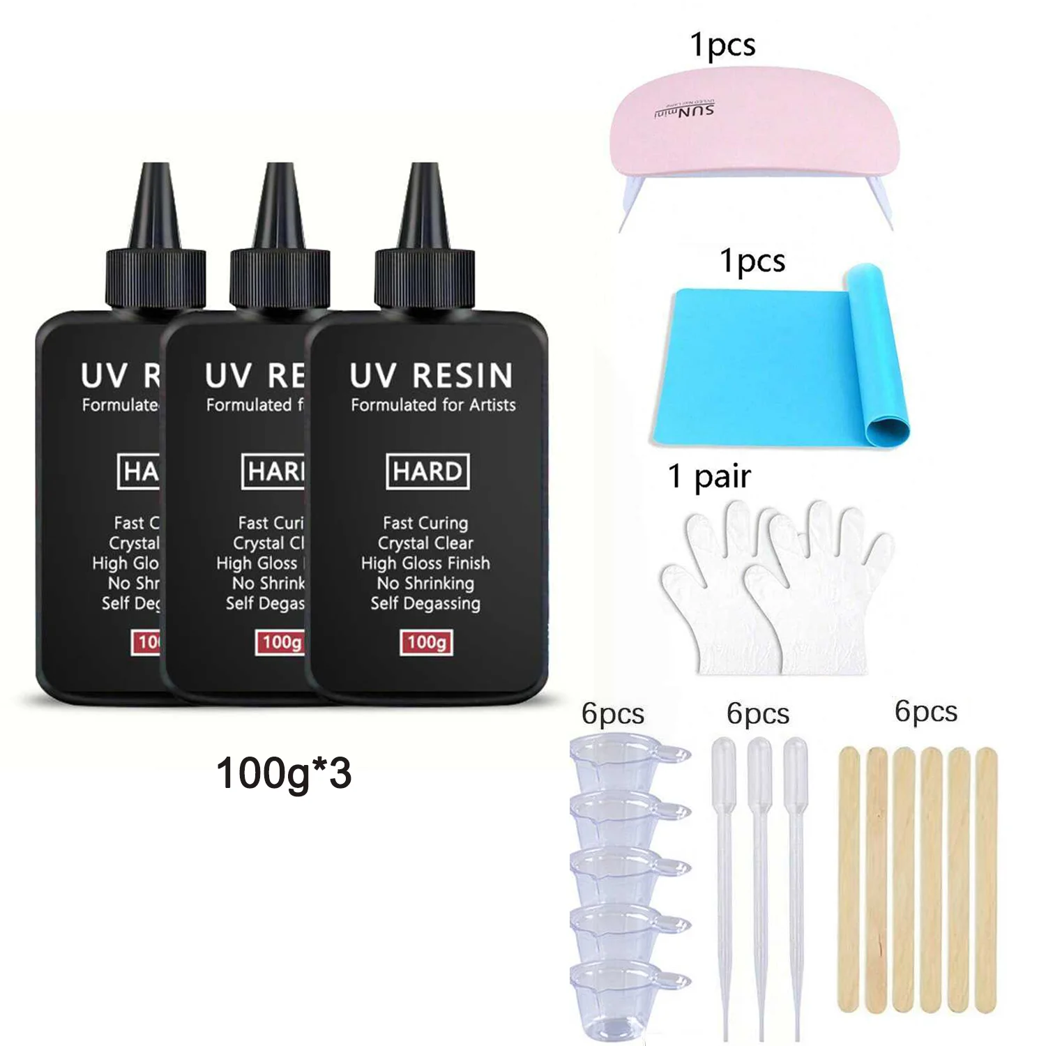 Enhanced Crystal Clear UV Resin - Fast-Curing Transparent Formula for Jewelry Making
