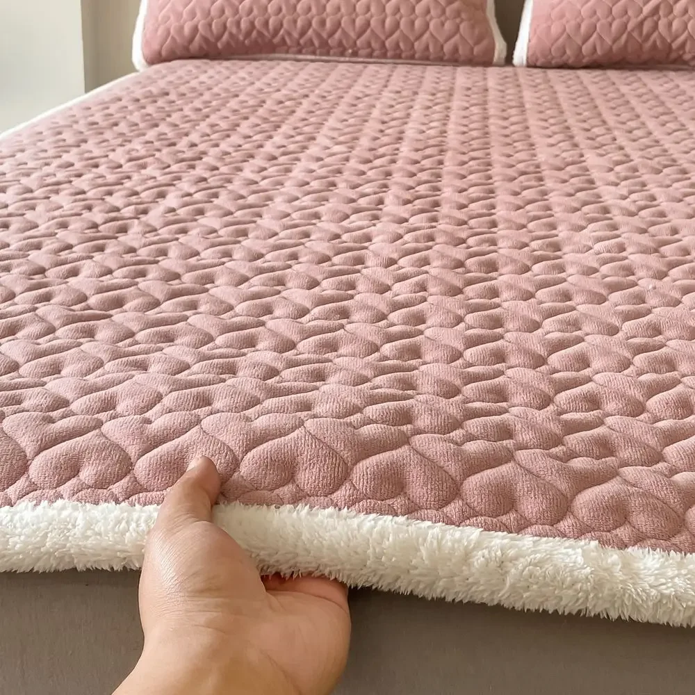 Soft Mattress Toppers Dormitory Home Single Double Foldable Bed Sheet Thin Tatami Blanket Pad Winter Warm Protection Pad
