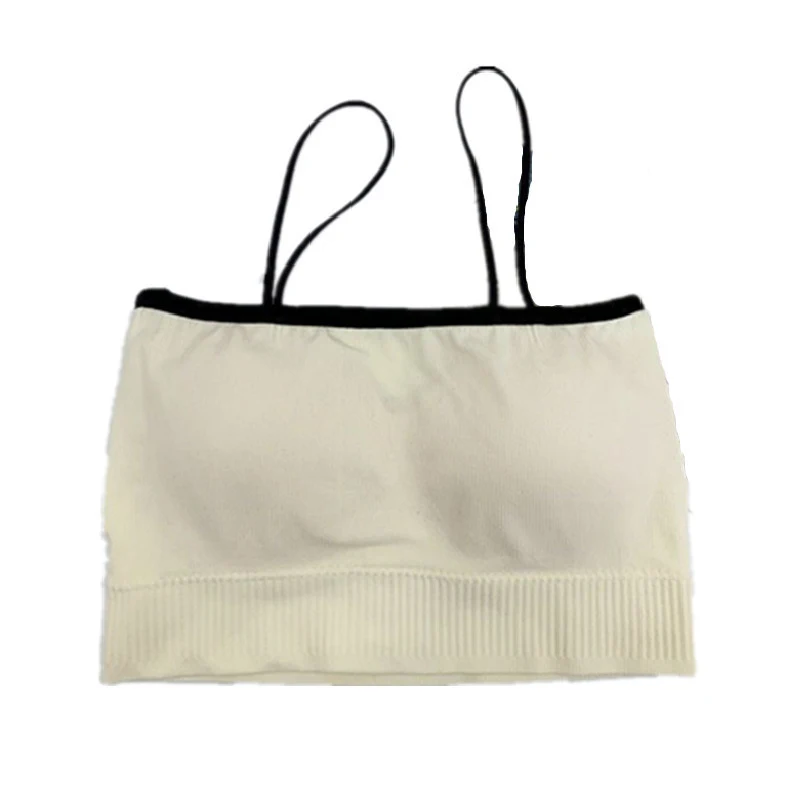 Women Summer Sling Tube Top Sexy Bra Halter Crop Camis Backless Camisole with Chest Pad