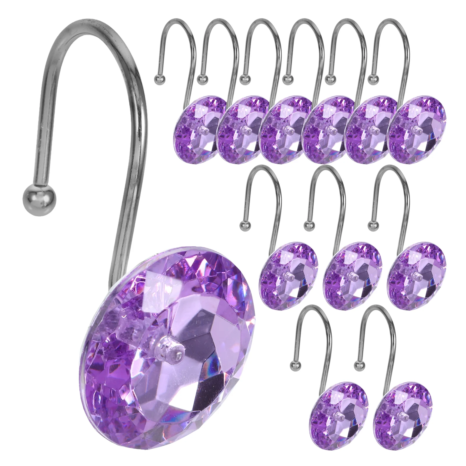 

Shower Curtain Hook Hangers Clothes Rack Bedroom Hooks Household 304 Stainless Steel Decorative