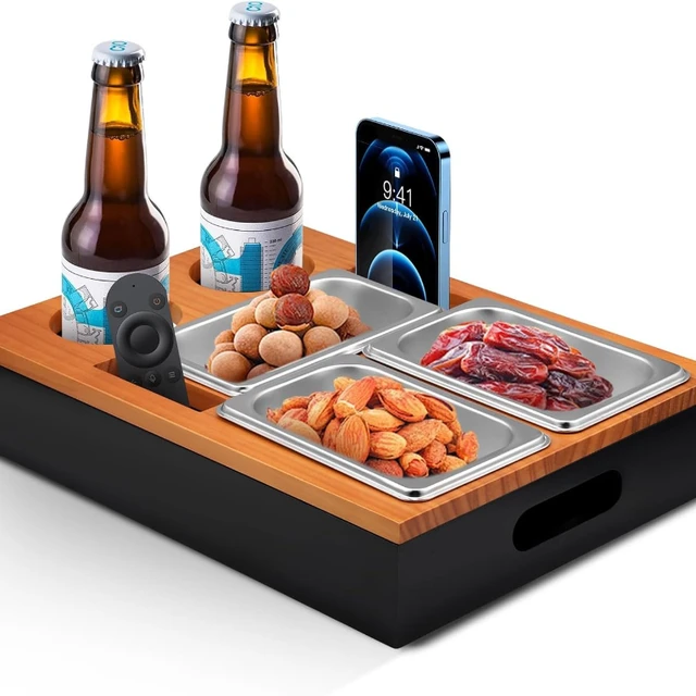 Sofa Wooden Snack Tray 1