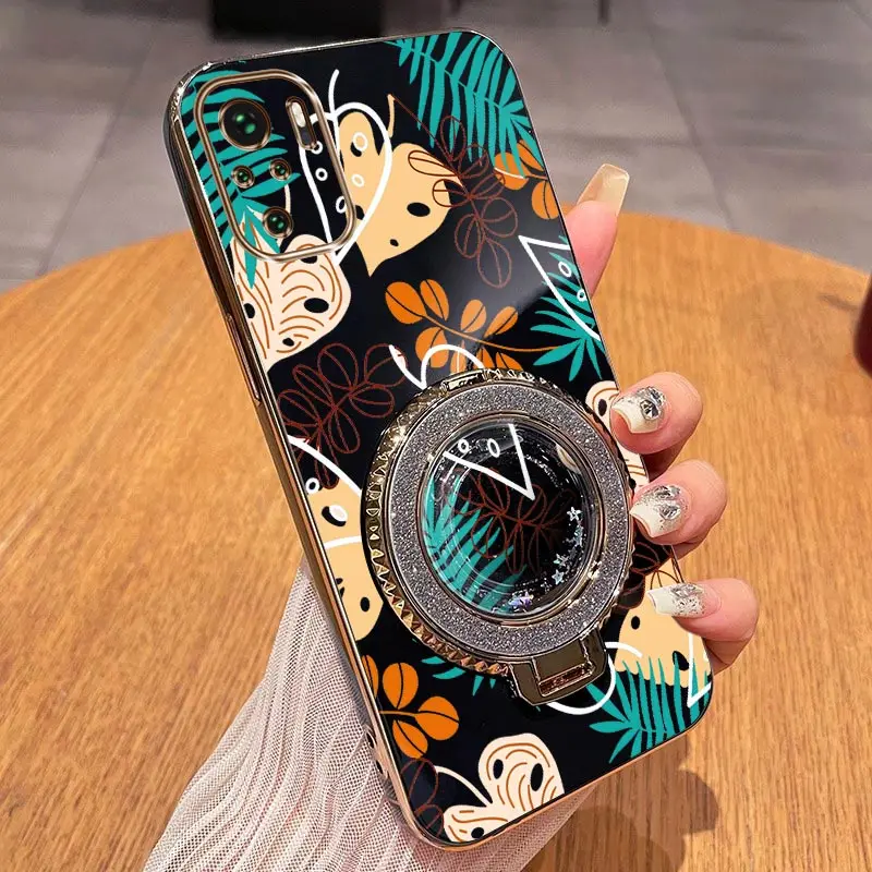 Elegant Leaf Plating Phone Case for Xiaomi Redmi Note Series