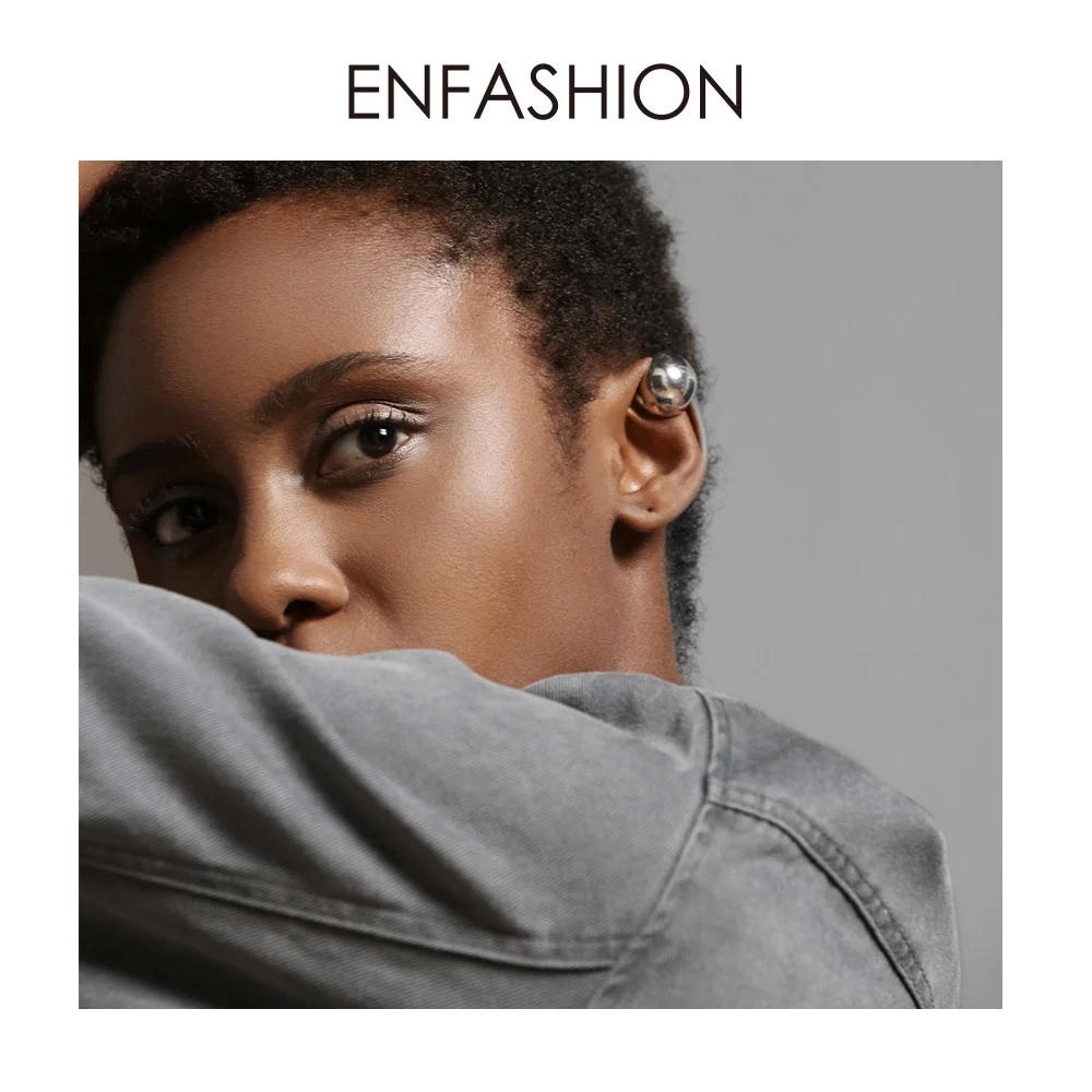 Ear Clip Earrings Clip Earrings Ear Clip Punk Ball Clip On Earrings for Women