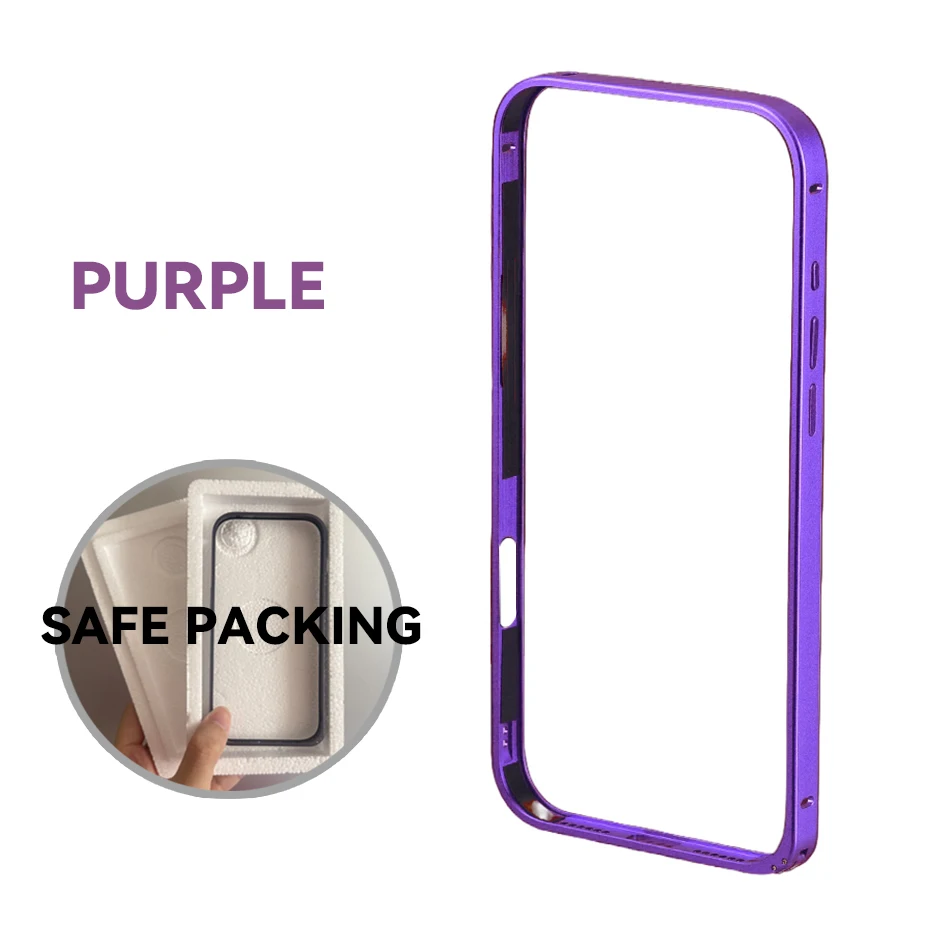 Sleek Aluminum Metal Frame Thin Bumper Case with Alloy Titanium Protection