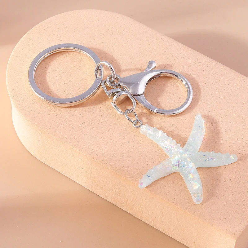 Aihua Chic Sommer Strand Seestern Schlüsselanhänger Urlaub Meer Souvenir Geschenk Auto Schlüssel Halter Handtasche Anhänger DIY Schmuck – Detail 12