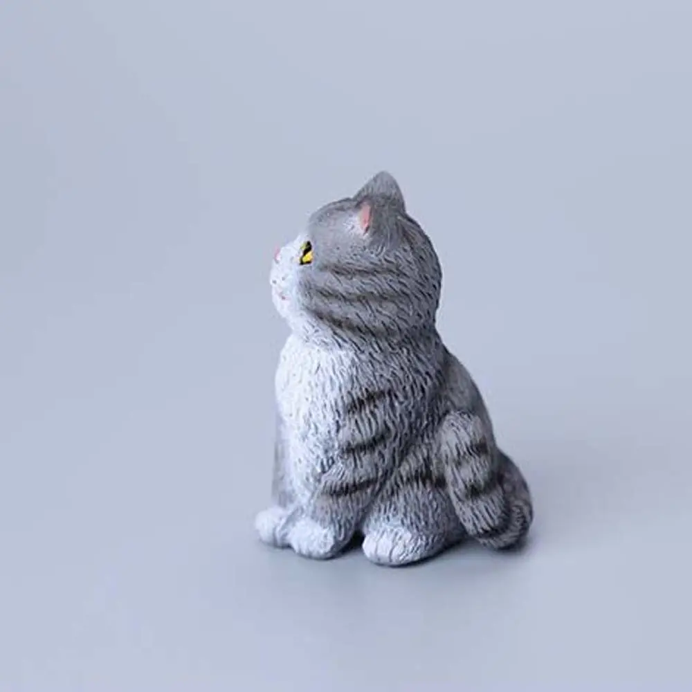 Creative Sitting Cat Ornament Simulation Cute Mini Cat Pet Model Resin Cartoon Cat Decoration Car Interior Decoration