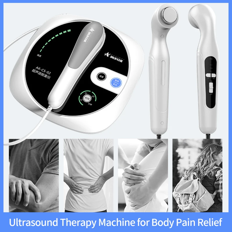 Ultrasound Therapy Machine Ultrasonic Physiotherapy Instrument for Body Pain Relief Deep Muscle Massager Adult with LCD Display ed extracorporeal shock wave physiotherapy instrument ballistic dot matrix pain health instrument orthopedic massage muscle