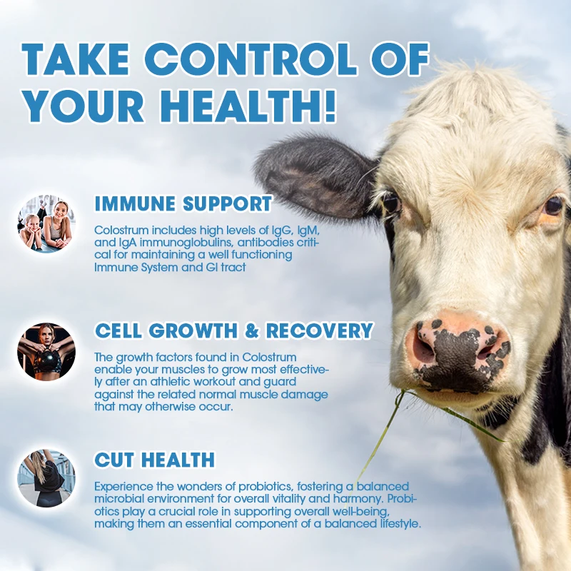 Bovine Colostrum Supplement BEWORTHS Bovine Colostrum 1000mg Capsules Immune Support Gut Digestion Supplement Muscle Health Care