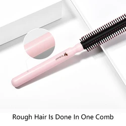 Wavy Curly Styling Hair Comb - Round Brush for Salon - Quality Curling and Care (Onesize)