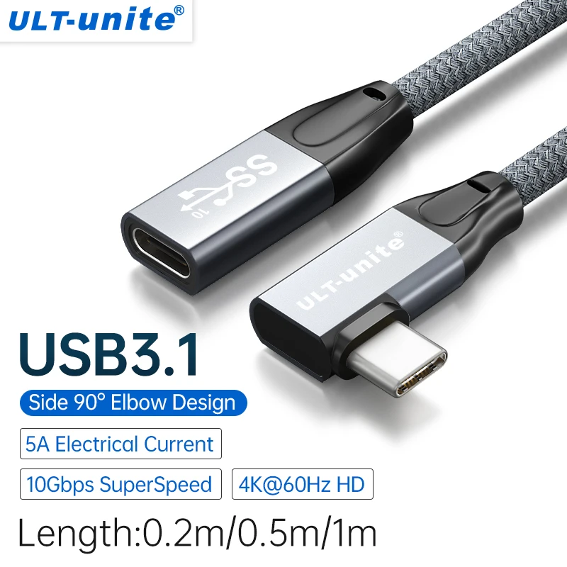 ULT unite USB 100W Fast Charging Cable Extender Cord 10Gbps Type C USB