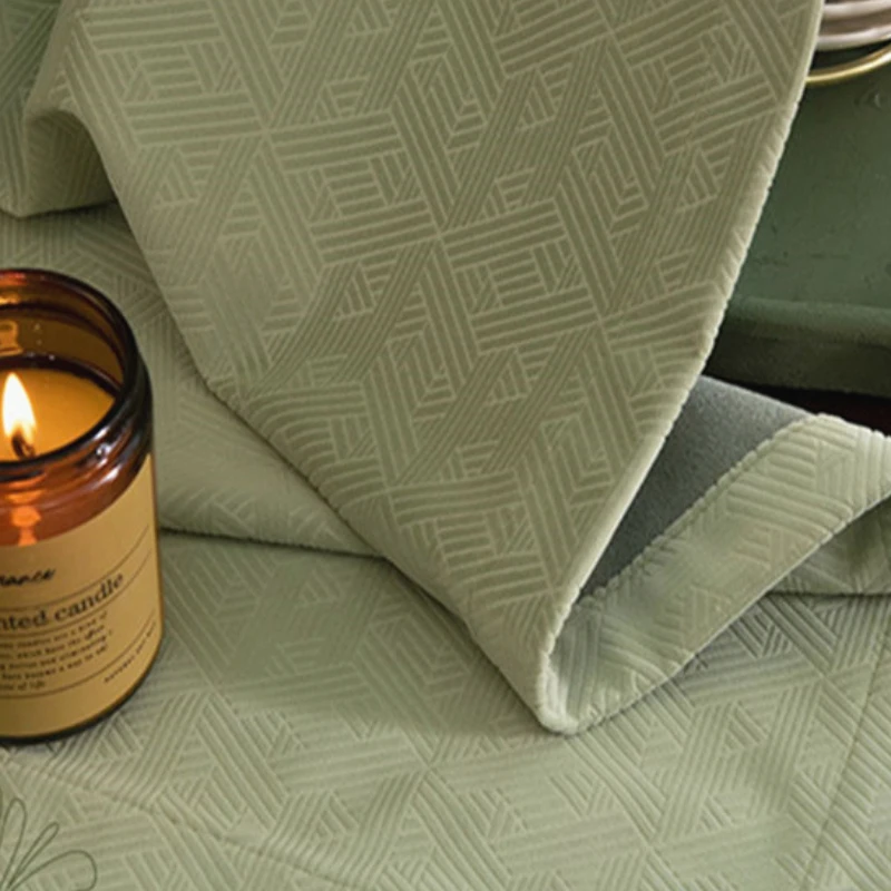 Velvet Curtains for Living Room Bedroom Modern Green Beige Solid Color White Tulle Blackout Window Treatment Drapes Custom Size - Image 2