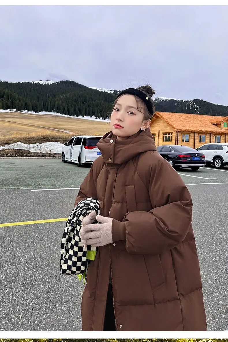 2023 nuove donne piumino di cotone giacca invernale femminile versione di media lunghezza parka sciolto spesso caldo capispalla con cappuccio moda soprabito