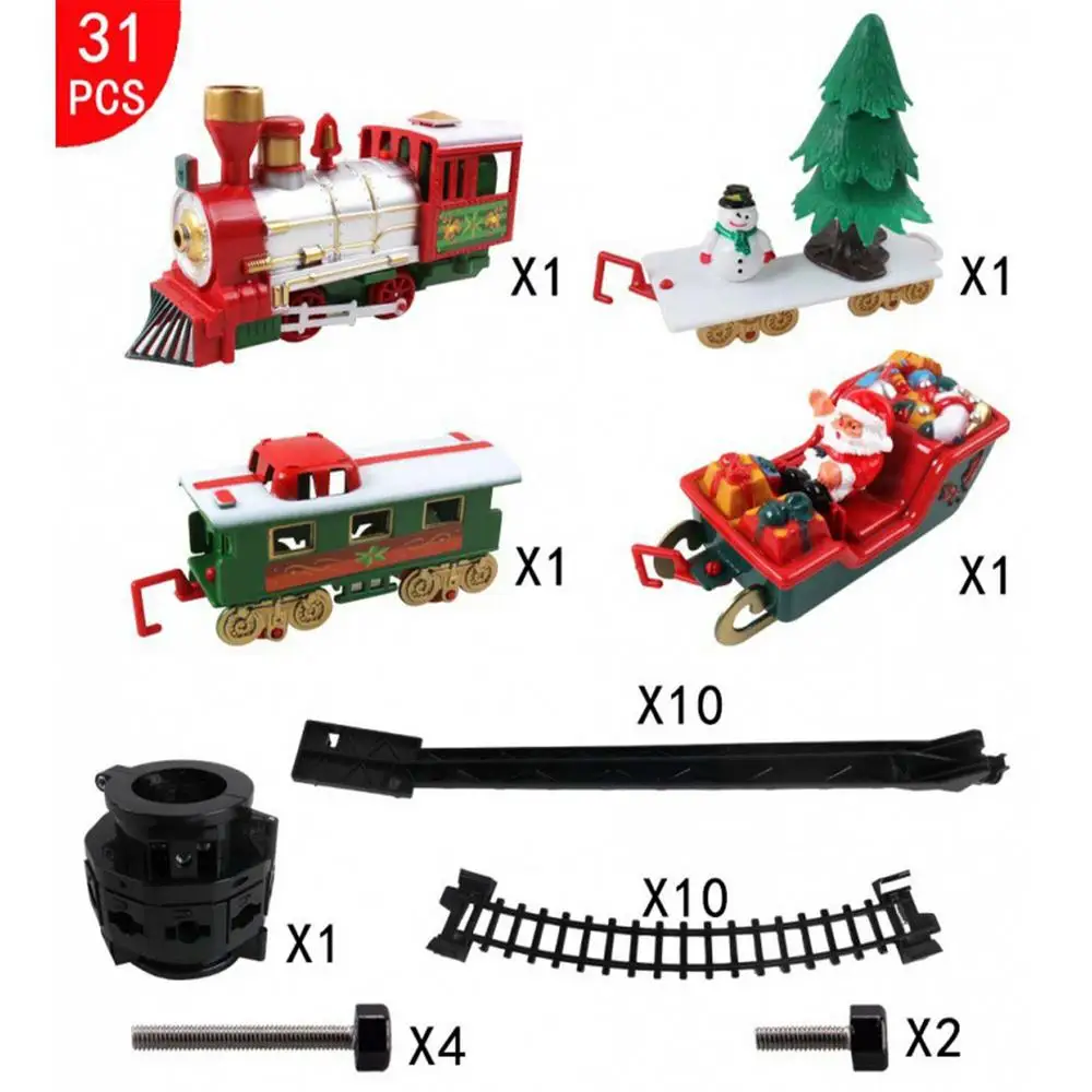 Christmas Train Electric Train Set for Christmas Tree Track Car Decoration Trains Noel Gift Xmas Tree Decoration