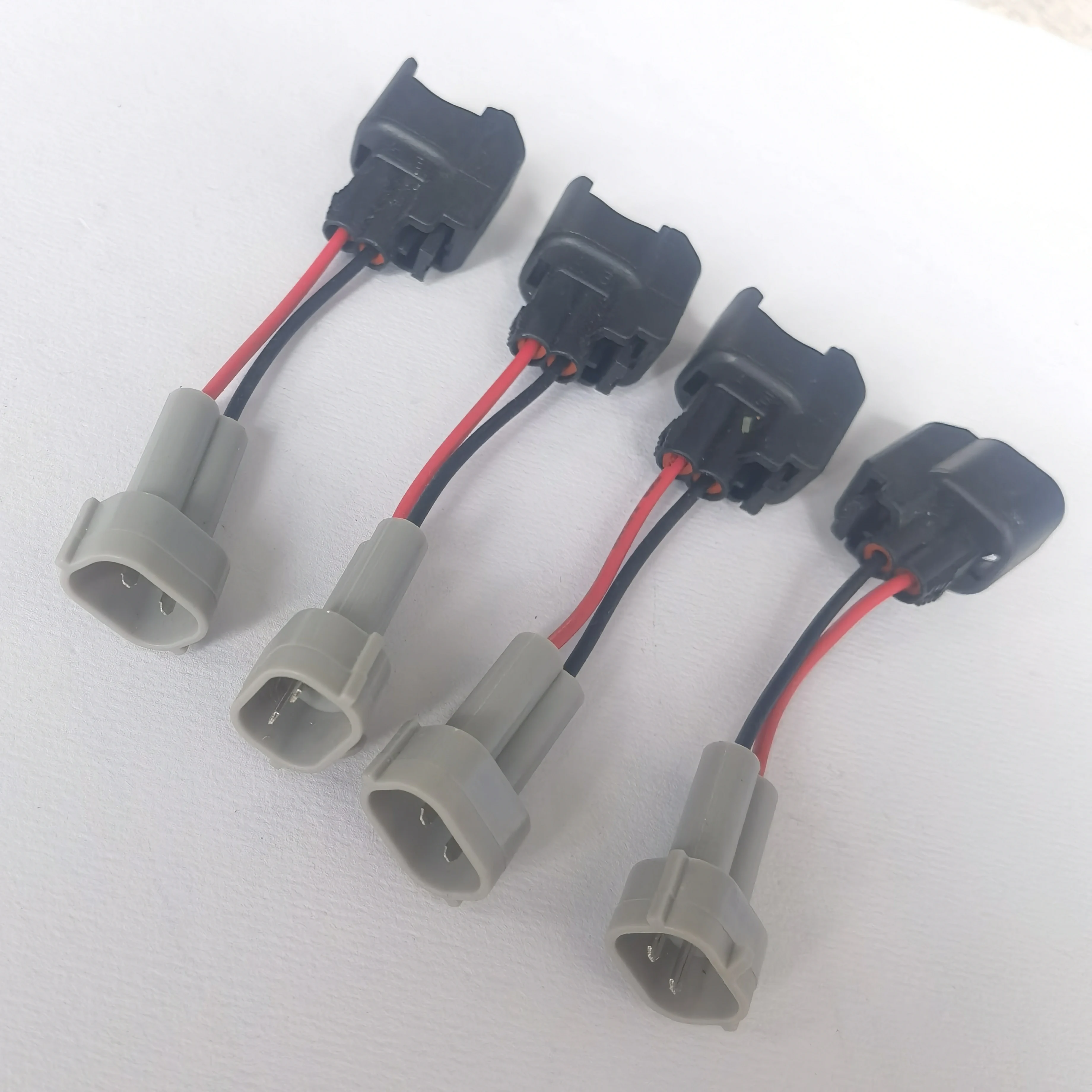 Fuel Injector Plugs Adaptor Female EV14 EV6 USCAR to Denso Male 4PCS With Wire With injector repair kits fuel injector extender adaptor