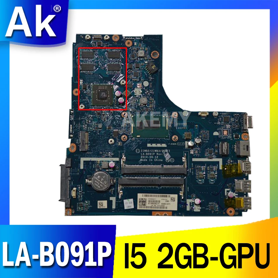 Новая материнская плата для Lenovo Ideapad B50-70 ноутбука ZIWB2/ZIWB3/ZIWE1 LA-B091P I5 2GB GPU |