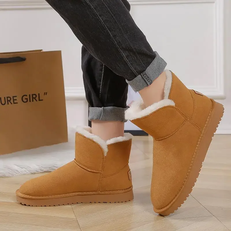 

Мужские зимние ботинки, новинка зима 2023, утепленная теплая обувь на флисовой подкладке с меховой вставкой, мужские большие ботинки из хлопка