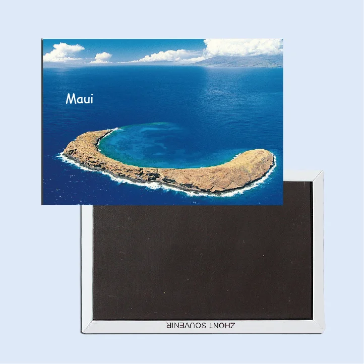 Usa Travel Magnets Gifts  Molokini Crater Maui Hawaiian Islands Travel Magnets 20529 Rectangle 78*54*3Mm