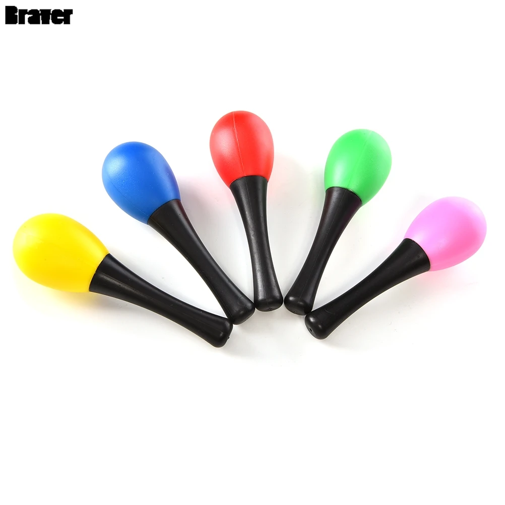 Plastic Sand Hammer Maraca Rattle Shaker Kids Musical Instruments Sound Music Learning Toy 1Pcs