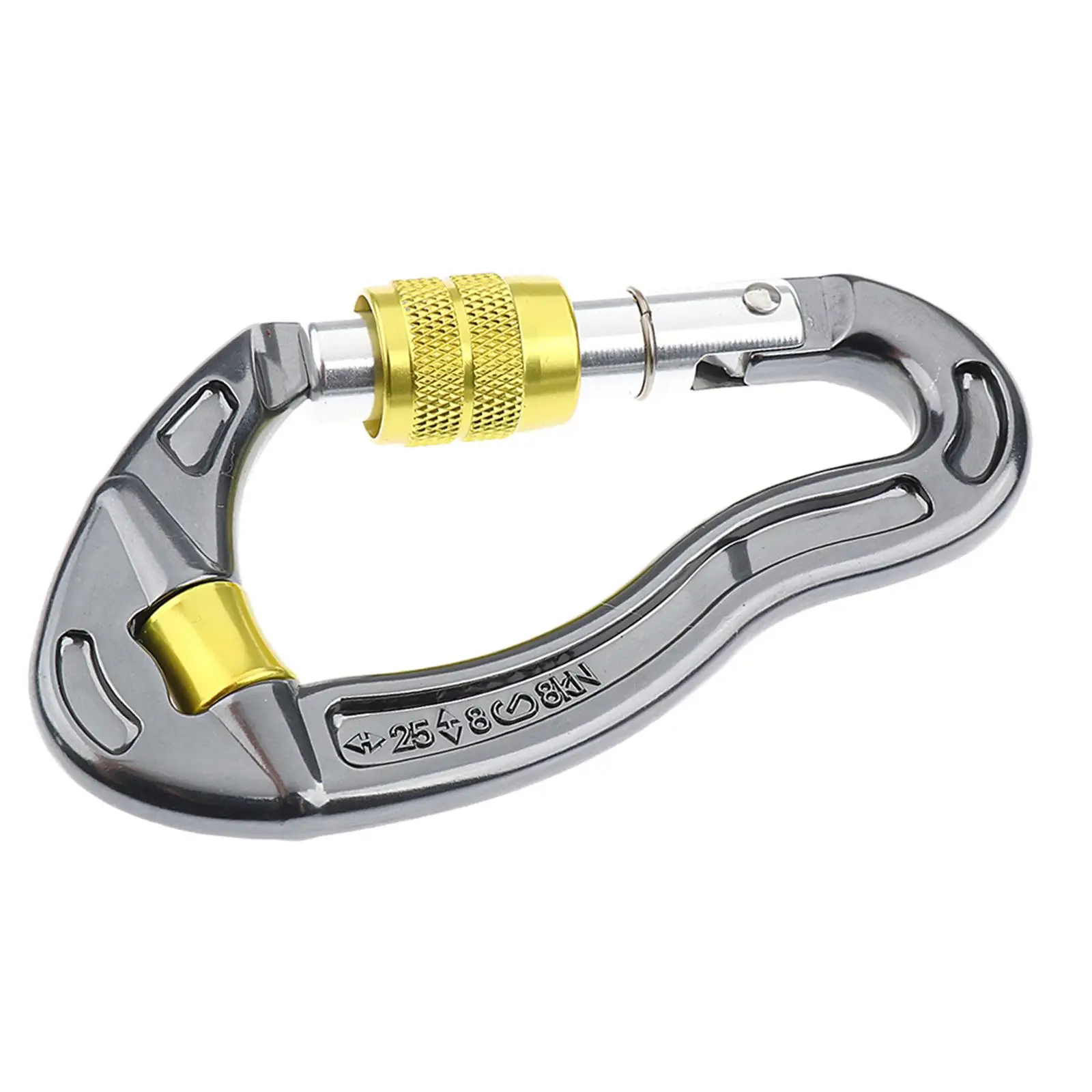 Climbing Carabiner Outdoor Rock Climbing Mountaineering Carabiner Screw Locking Hook 25KN or 2500KG