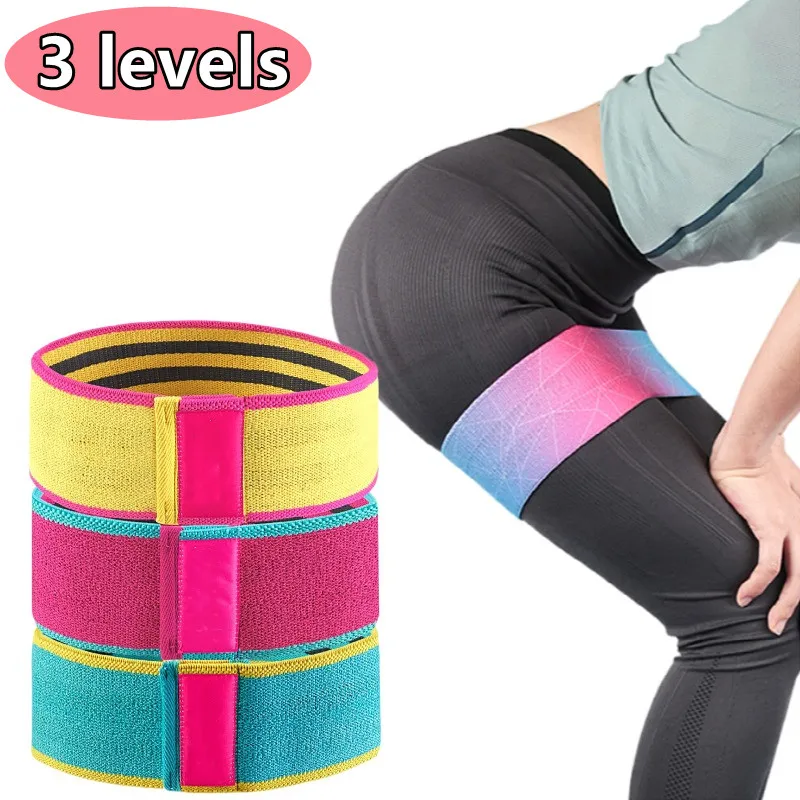 

New Elastic Rubber Bands Set for Women Yoga Fitness Gym Home Resistance Booty Band Hip Circle Thigh Squat Expander Workout