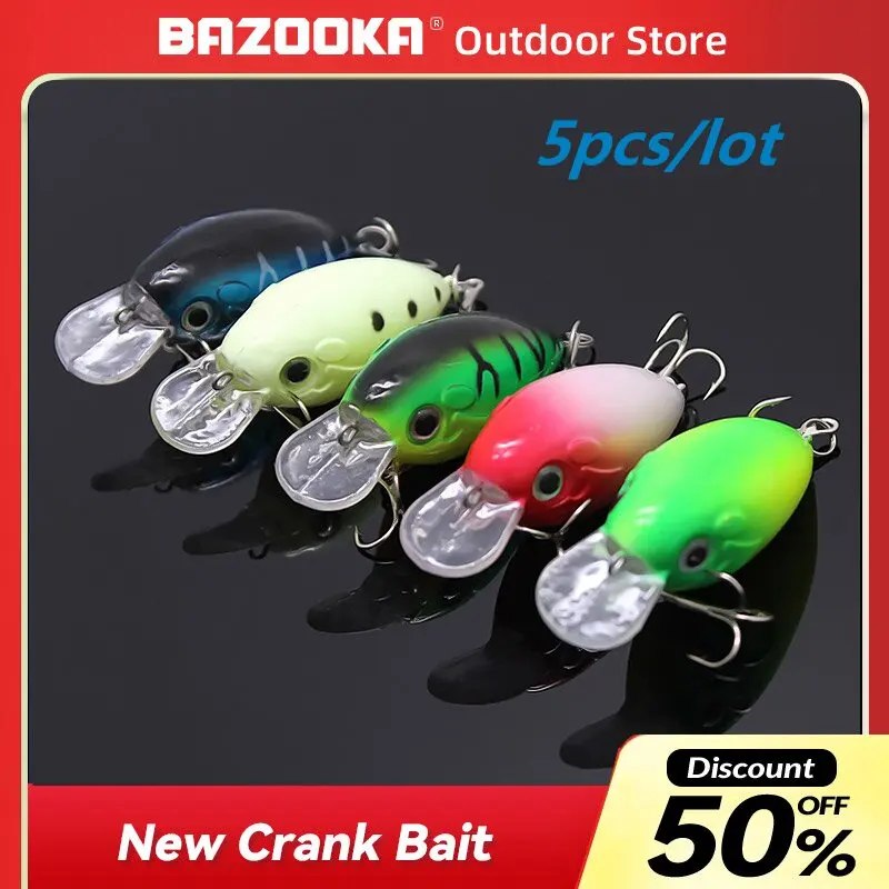 BazookaMinnowCrankbaitFishingLure3DFishEyeMiniWobblersFarThrowVibrationPikeJapan