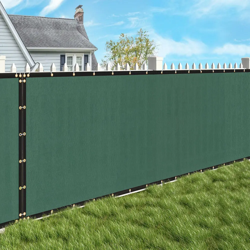 6ft-x-50-privacy-fence-screen-garden-yard-parabrezza-mesh-shade-cover-green