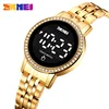 SKMEI 1669 Diamond Waterproof Ladies Wristwatches Simple Date Time Watches For Female reloj mujer Digital LED Touch Women Watch