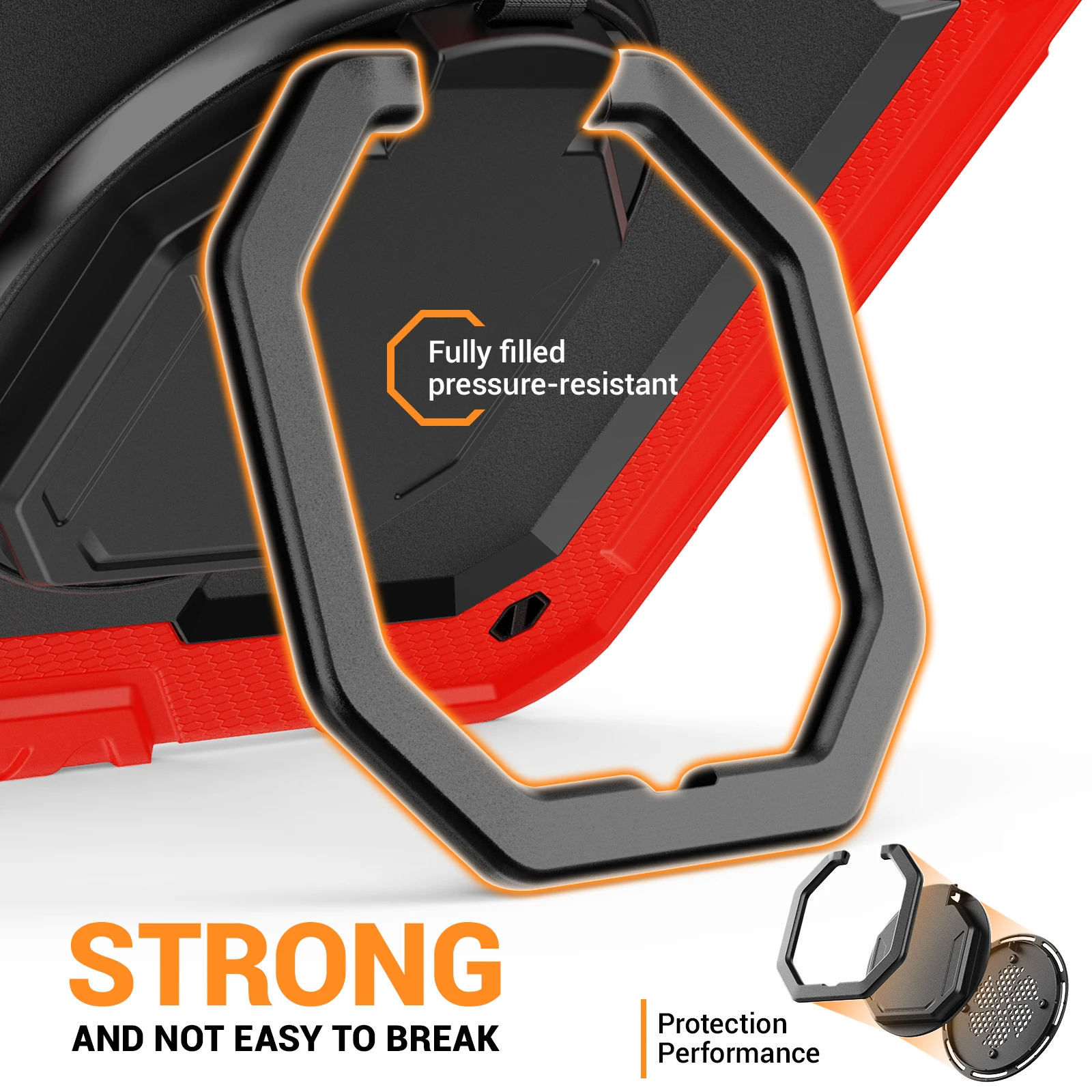 360° Rotating Kickstand Case with Detachable Hand Strap