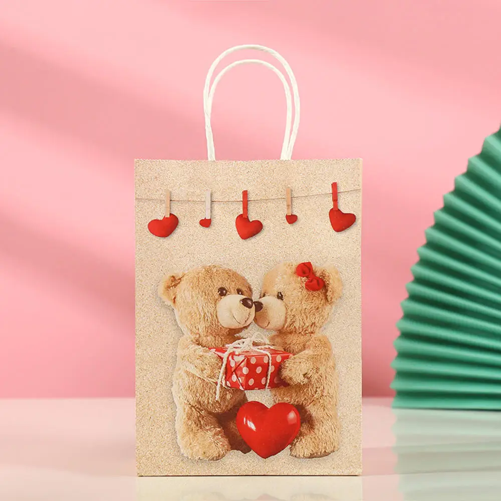 Sacchetto regalo di san valentino di carta Mini sacchetto regalo con borsa a manico sacchetto regalo regali di san valentino bomboniere per feste di matrimonio in aula  15