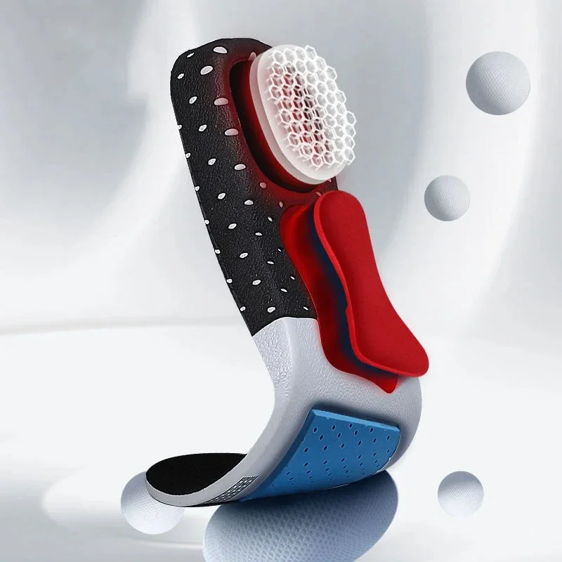 Orthopedic Insole Arch Support Plantar Fasciitis Shoes Insoles for Feet Men Silicone Shock Absorbing Non Slip Shoe Pads 1 Pair