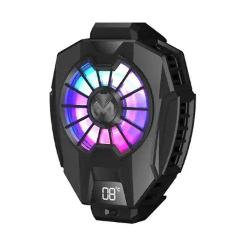 2 In 1 Mobile Phone Magnetic LED Display Fan Cooling Phone Radiator & RGB Light Smartphones Genshin Impact PUBG Game Cooler phone cooler