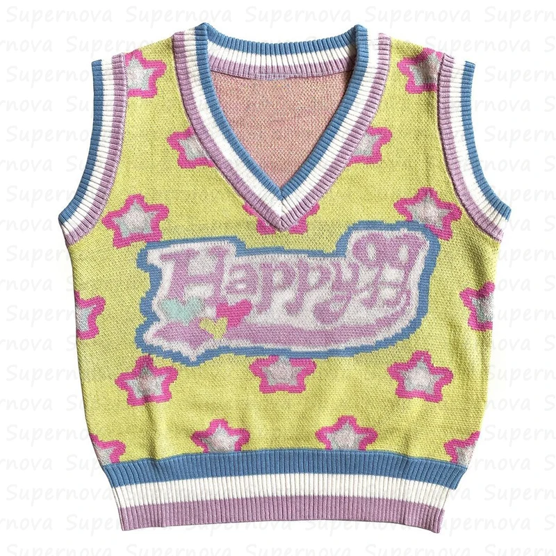 

American aesthetic 2023 Y2K crop sweater women's knitted vest short sleeve sweater summer solid color knitted pullover sweater