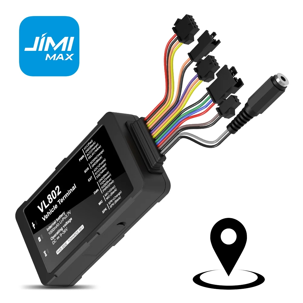 

JIMIMAX VL802L 4G Vehicle Tracker Bluetooth GPS Locator Two-way Talking Tracking Device For Car Fleet Management Anti-thieft APP