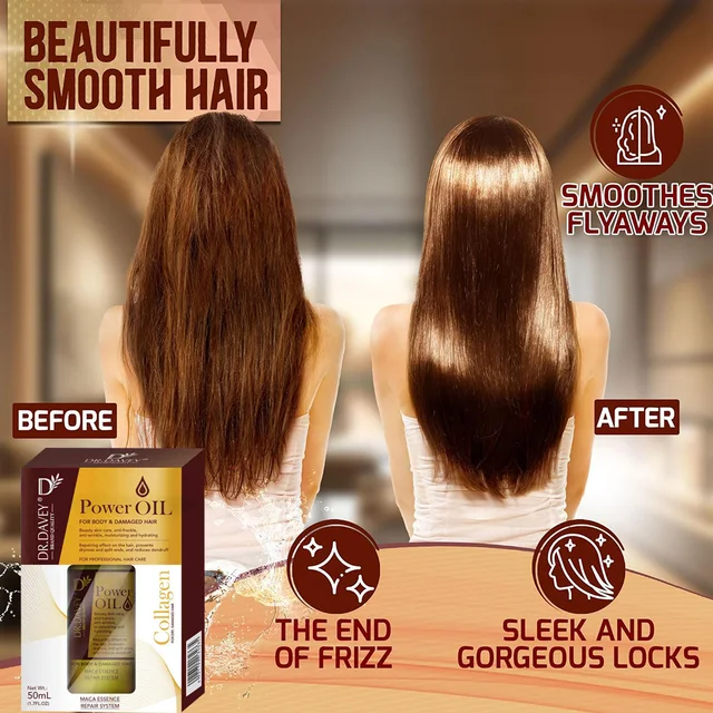 50ml Maca Power Moroccan Argan Oil for Hair Healing Cold Pressed Weightless Hair Serum for Rescue Frizzy and Damaged Locks 2
