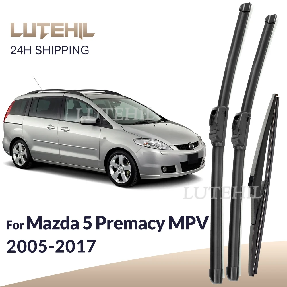 Für Mazda 5 Premacy MK2 MK3 MPV 2005-2017 2006 2007 Wischer vorne und hinten Wischerblätter Scheibenbürsten 26"+16"+12"