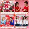 52Pack Valentine's Day Rubber Duck Bulk for Kid Funny Rubber Duck Valentine Jeep Duck for Ducking Valentine Party Baby Shower As 6