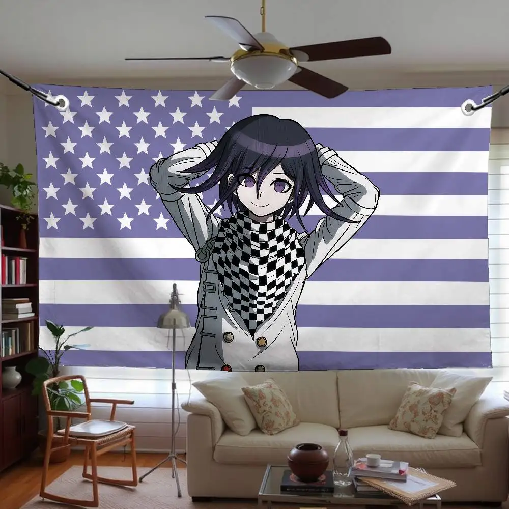 D-DanganronpaS Ibuki Flaggenbanner, lustiger Wandteppich mit vier Ösen, 7 Größen, 150 x 200 cm, Geschenk für Fans zur Dekoration – Detail 14