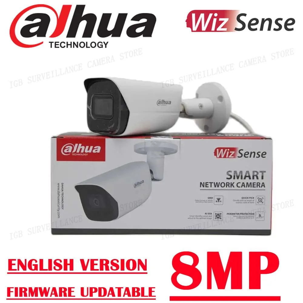 

Dahua IPC-HFW3841E-AS-S2 8MP Bullet WizSense PoE Network Camera Surceillance Outdoor IR 30m Built-in Mic SMD 4.0