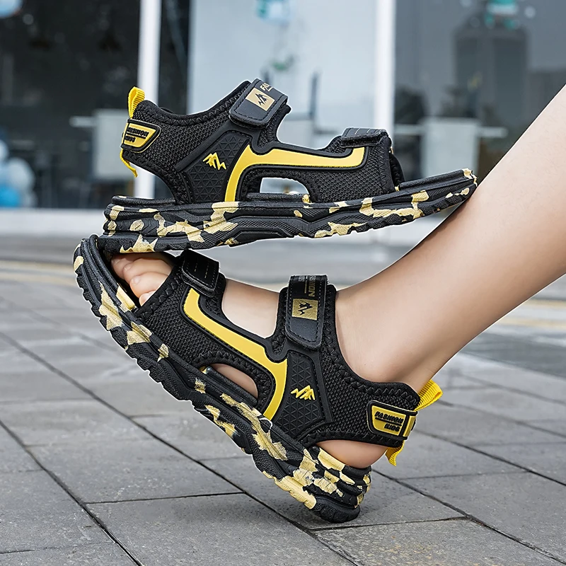 Summer Hook Loop Fastener Camouflage Beach Sandals Water Children's Sports Slippers Boys Lightweight Anti Slip Shoes kids shoes children sandals kids sandals beach shoes