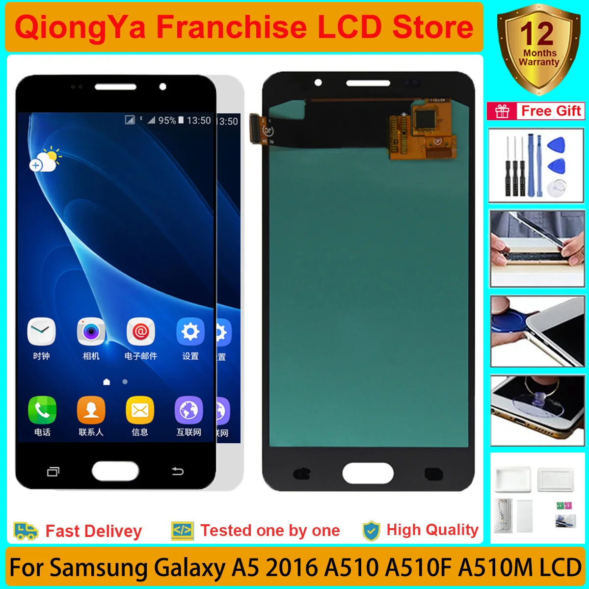 Samsung Galaxy A5 2016 Sm A510f Display 5-2-Super-AMOLED-a510-Display-For-Samsung-Galaxy-A5-2016-A510-SM-A510F