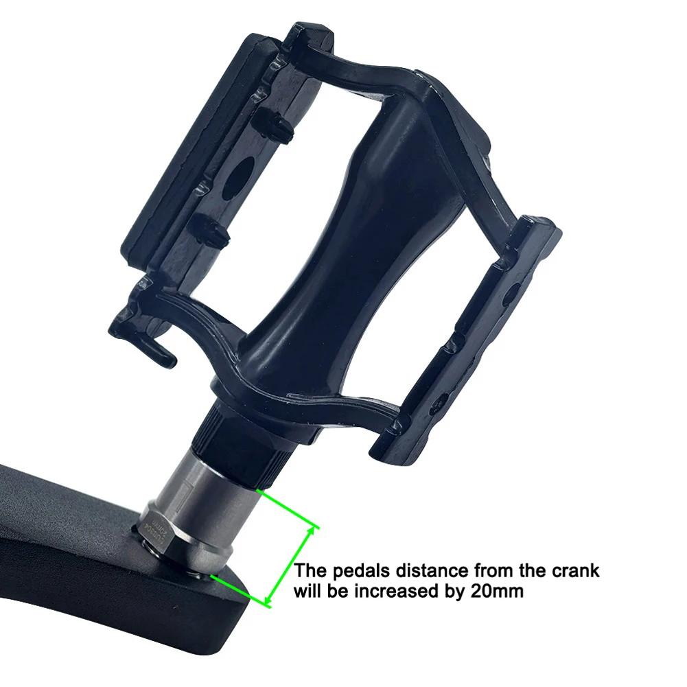 Bicycle Pedal Adapters 9/16 Inch Pedals 1/2 Inch Stainless Steel Footrest Pedal Cranks Converter
