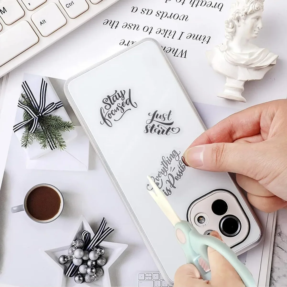 Transparent Thermal Sticker Paper Mini Printer Paper Self-adhesive Printer Paper T02/M02 for Notes Texts Journal Photo Notebuddy