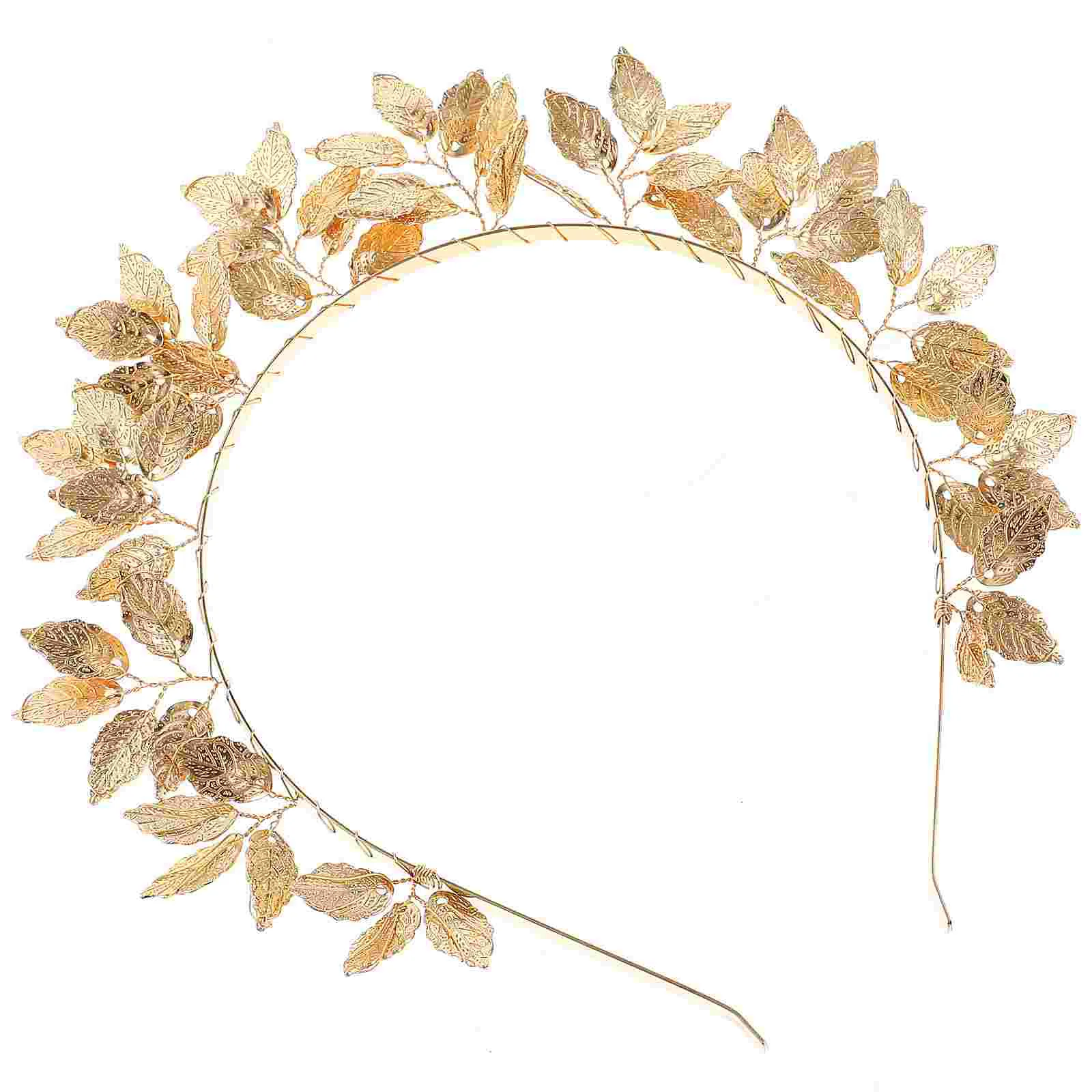 

Shiny Leaves Headband Wedding Tiara Headdress for Women Girls Roman Jewelry Hairbands Hair Hoop Hair