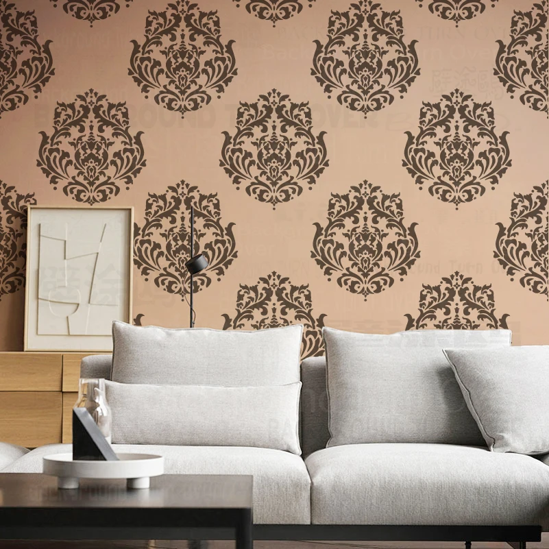 

40 см-80 см Φ декор для рисования пластырь шаблон для мебели Шпаклевка для Дамаска винтажный Ретро барокко Rococo S412