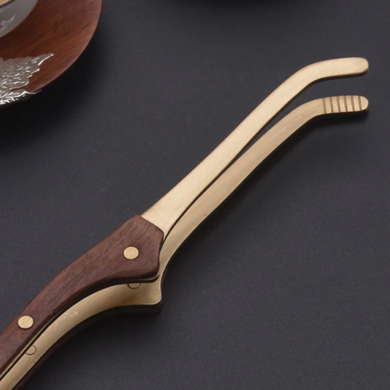 Non-slip Copper Tea Clip Kitchen Tea Utensil Kung Fu Teaware Accessories Clip 1Pcs
