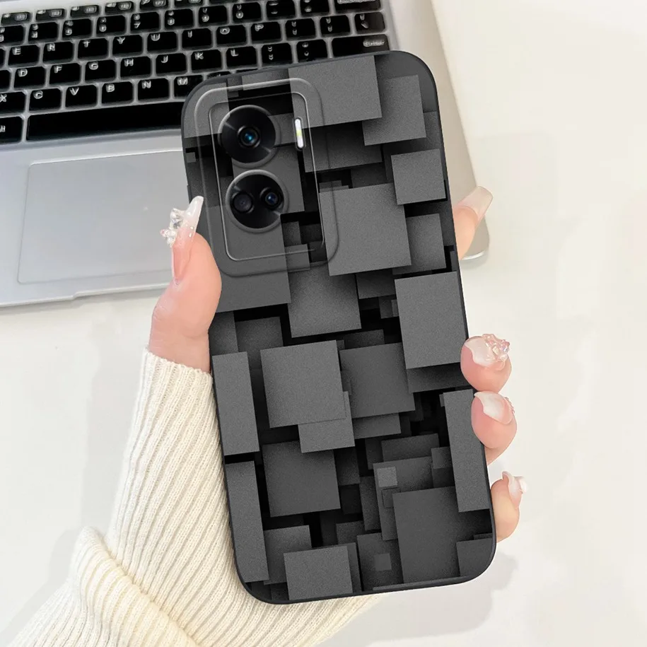 Shockproof Soft Liquid Silicone Phone Case with Popular Flower Design