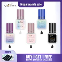 NATUHANA False Eyelash Glue Waterproof Eye Lash Cosmetic Tools False Eyelashes Adhesive Clear-white Dark-Black Makeup Tools 1