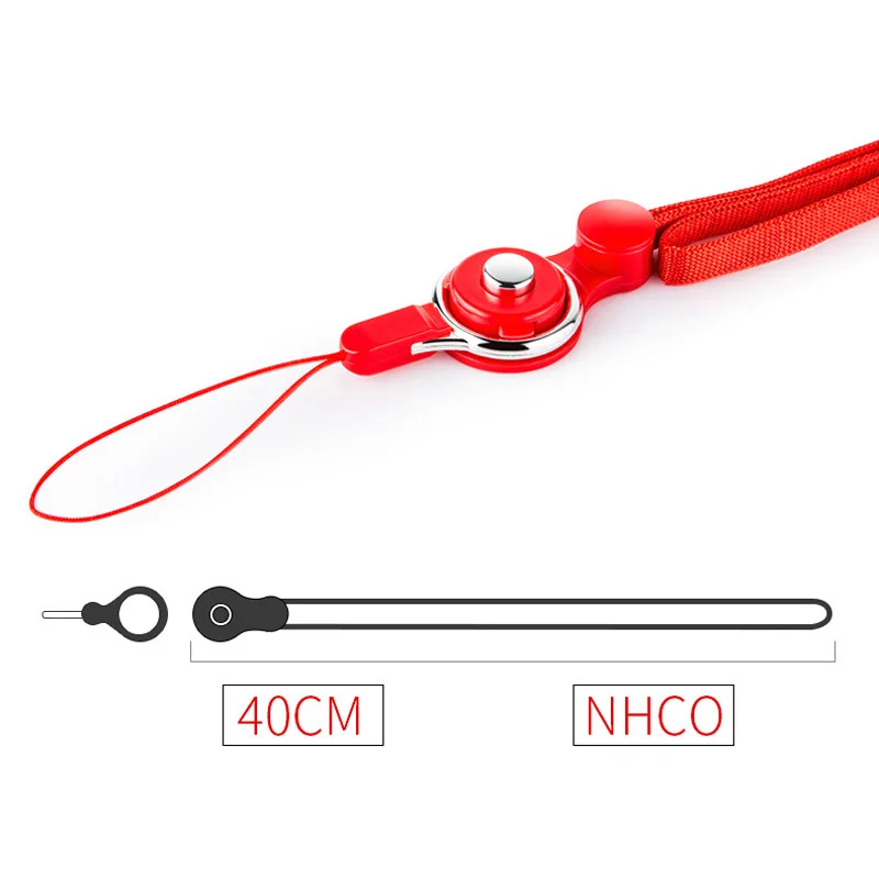Adjustable Lanyard Strap with Detachable Phone Safety Tether