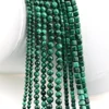 Natural Malachite Faceted Round / Cube Beads 2mm,3mm,4mm，Fine Jewelry Making 2